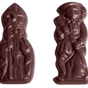 Chocolate World Frame Moulds - CW2365 - St Nicholas & Pete 2 Fig. - 9.5gm - 62x28x8mm