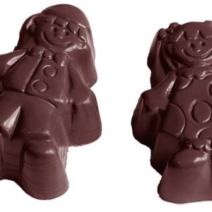 Chocolate World Frame Moulds - CW2366 - Mini Kids 2 Fig. - 11gm - 39x28x15mm