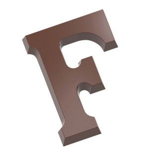 Chocolate World Frame Moulds - CW2405 - Letter F 135 Gr - 135gm - 140.77x101.88x16.13mm