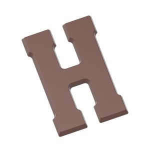 Chocolate World Frame Moulds - CW2407 - Letter H 135 Gr - 135gm - 140.77x101.94x13.33mm