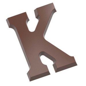 Chocolate World Frame Moulds - CW2410 - Letter K 135 Gr - 135gm - 140.77x102.15x13.36mm