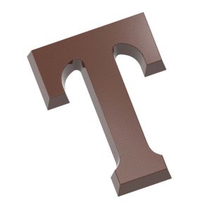 Chocolate World Frame Moulds - CW2419 - Letter T 135 Gr - 135gm - 140.77x103.68x17.09mm