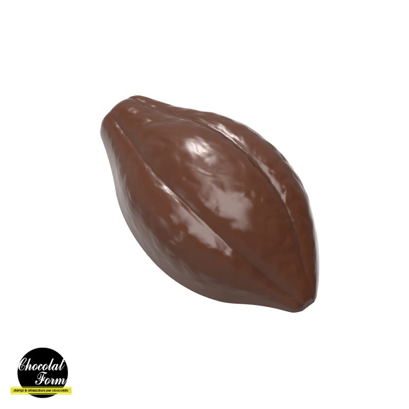 Chocolate World Frame Moulds - CWI_CF0104 - Cocoa Bean - 3gm - 30.5x17.5x9mm