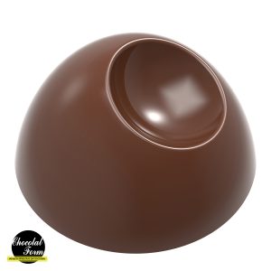 Chocolate World Frame Moulds - CWI_CF0220 - Hemisphere With Notch - Yuri Cestari - 7gm - 28x28x16.5mm