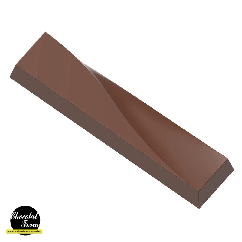 Chocolate World Frame Moulds - CWI_CF0240 - Waved Bar - 40gm - 114x26.5x12mm