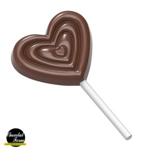 Chocolate World Frame Moulds - CWI_CF0248 - Lolly Heart - 21.5gm - 59x51x9.5mm