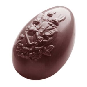 Chocolate World Egg Moulds - E7007/150 - Egg Rabbit 150mm - 150x100x50mm