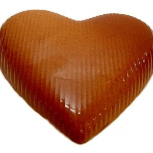 Chocolate World Hollow Figure Moulds - H036 - Heart Ribbed 90mm - 90x83x17mm