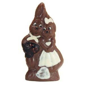 Chocolate World Hollow Figure Moulds - H284 - Chocolate Mold Hare Couple 275mm - 280x140x71mm