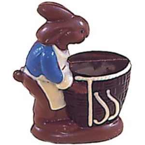 Chocolate World Hollow Figure Moulds - H391 - Hare With Basket 150mm - 150x108x44mm