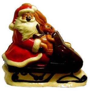 Chocolate World Hollow Figure Moulds - H441010/C - Santa Claus On Scooter - 200x187x94mm