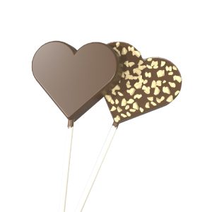 Hans Brunner Frame-Moulds - Lolly "heart" - HB-9210-PC - Dimensions: Length: 48 mm