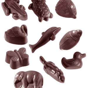 Chocolate World Frame Moulds - CW1541 - Animals 10 Fig. - 7.5gm - N/AxN/AxN/Amm