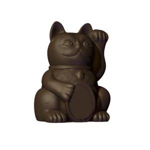 Chocolate World Hollow Figure Moulds - H551069/A - Lucky Cat 80mm - 80x65x60mm